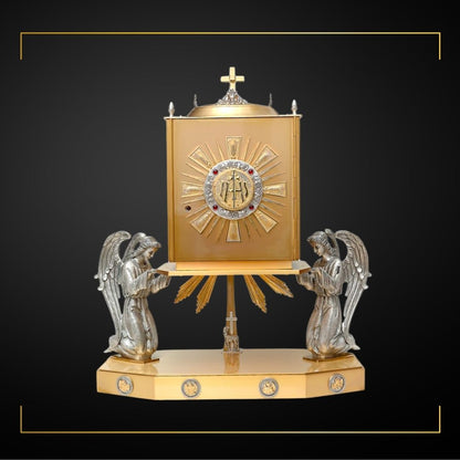 Gold Plated Tabernacle style 5211. Made in Italy and Sold by The Clergy Store