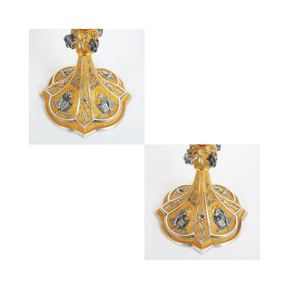 Chalice with images of the four evangelist and wheat and grapes