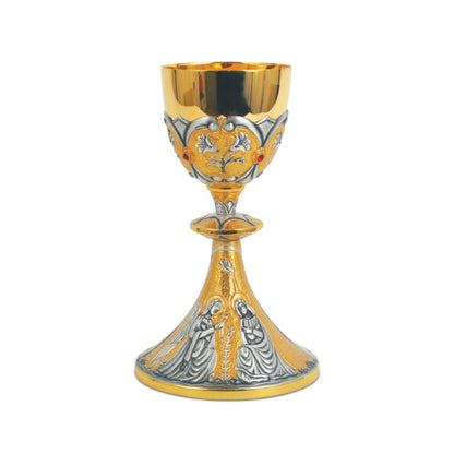 Chalice bi-color gold plated with images of The Annunciation.