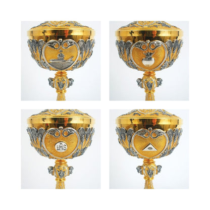 Ciborium with images of the four evangelist and wheat and grapes