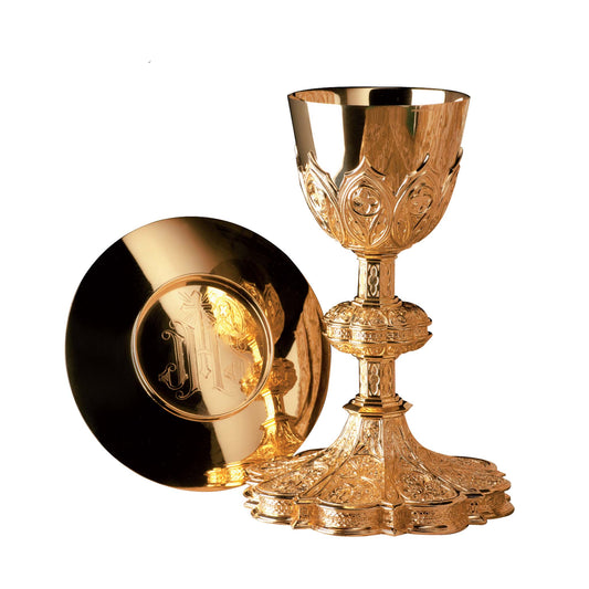Gothic Chalice & Scale Paten With Ring|2445