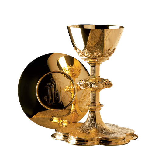 Gothic Chalice & Scale Paten With Ring|2975