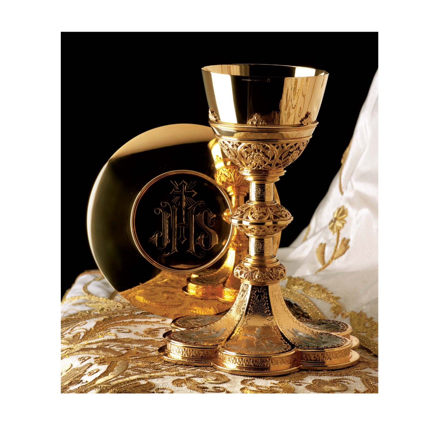 Gothic Chalice & Scale Paten With Ring|2985