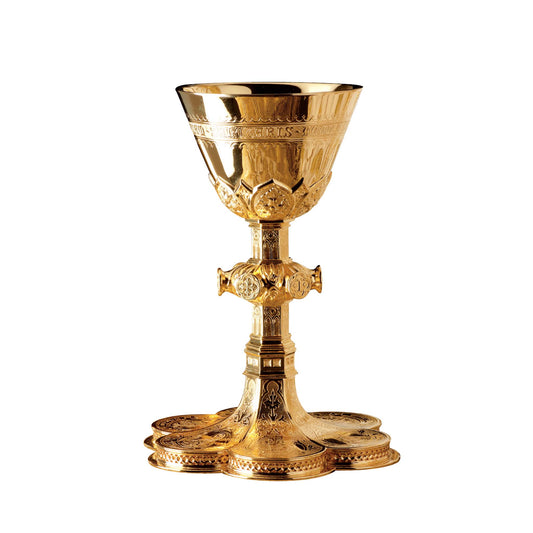 Gothic Chalice & Scale Paten With Ring|2990