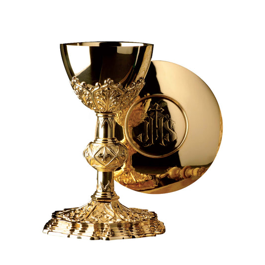 Gothic Chalice & Scale Paten With Ring|2995