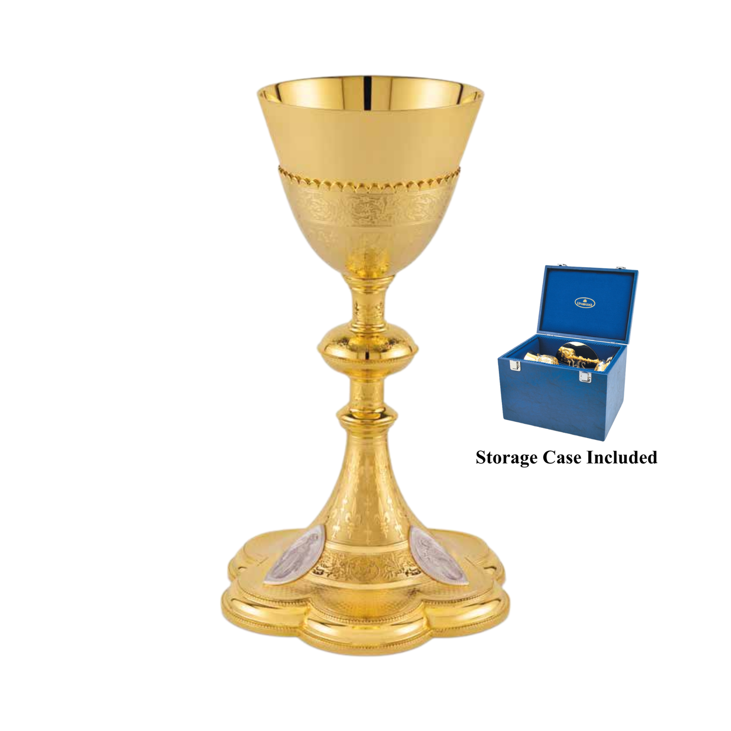 Chalice and Scale Paten in the Neo-Gothic Style with medallions of 
the Holy Family