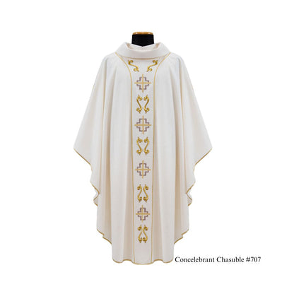 Chasuble | Concelebration Set | Pure Wool | Made in Italy | 705 & 707