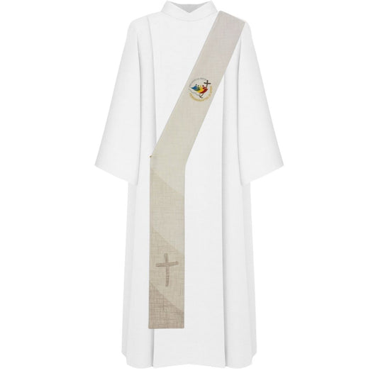 Deacon Stole with the official logo of the Jubilee 2025. Made in Italy and sold by The Clergy Store