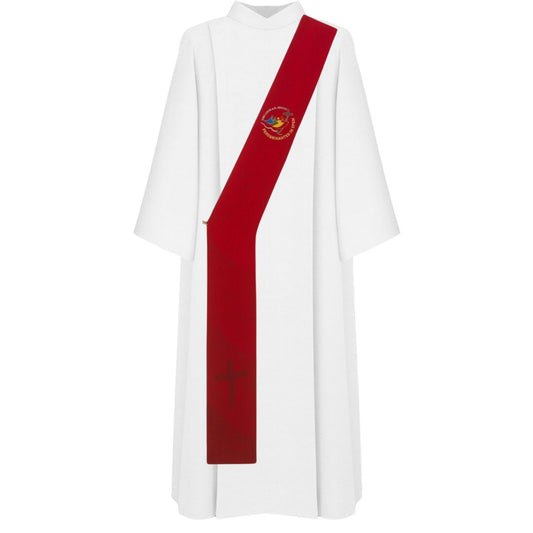 Deacon Stole with the official logo of the Jubilee 2025. Made in Italy and sold by The Clergy Store