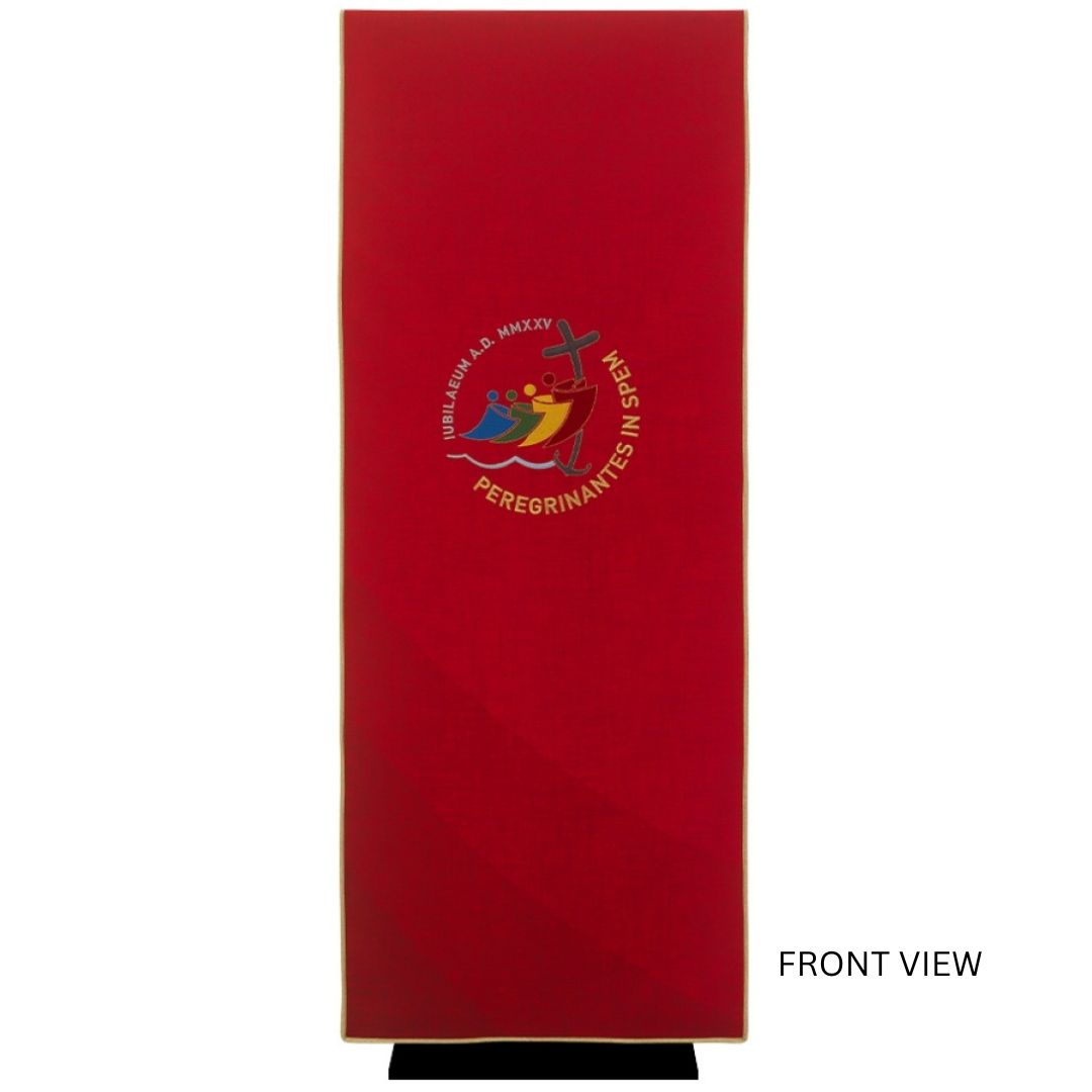 Lectern Cover with the official logo of the Jubilee 2025. Made in Italy and sold by The Clergy Store