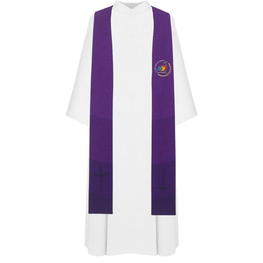 Priest Stole with the official logo of the Jubilee 2025. Made in Italy and sold by The Clergy Store