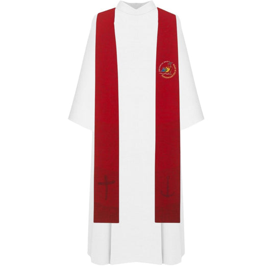 Priest Stole with the official logo of the Jubilee 2025. Made in Italy and sold by The Clergy Store