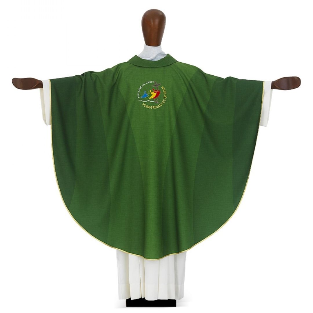 Chasuble with the official logo of the Jubilee 2025. Made in Italy and sold by The Clergy Store