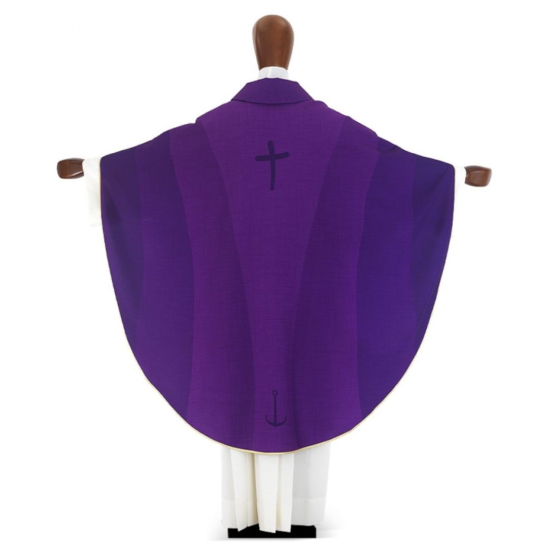 Chasuble with the official logo of the Jubilee 2025. Made in Italy and sold by The Clergy Store