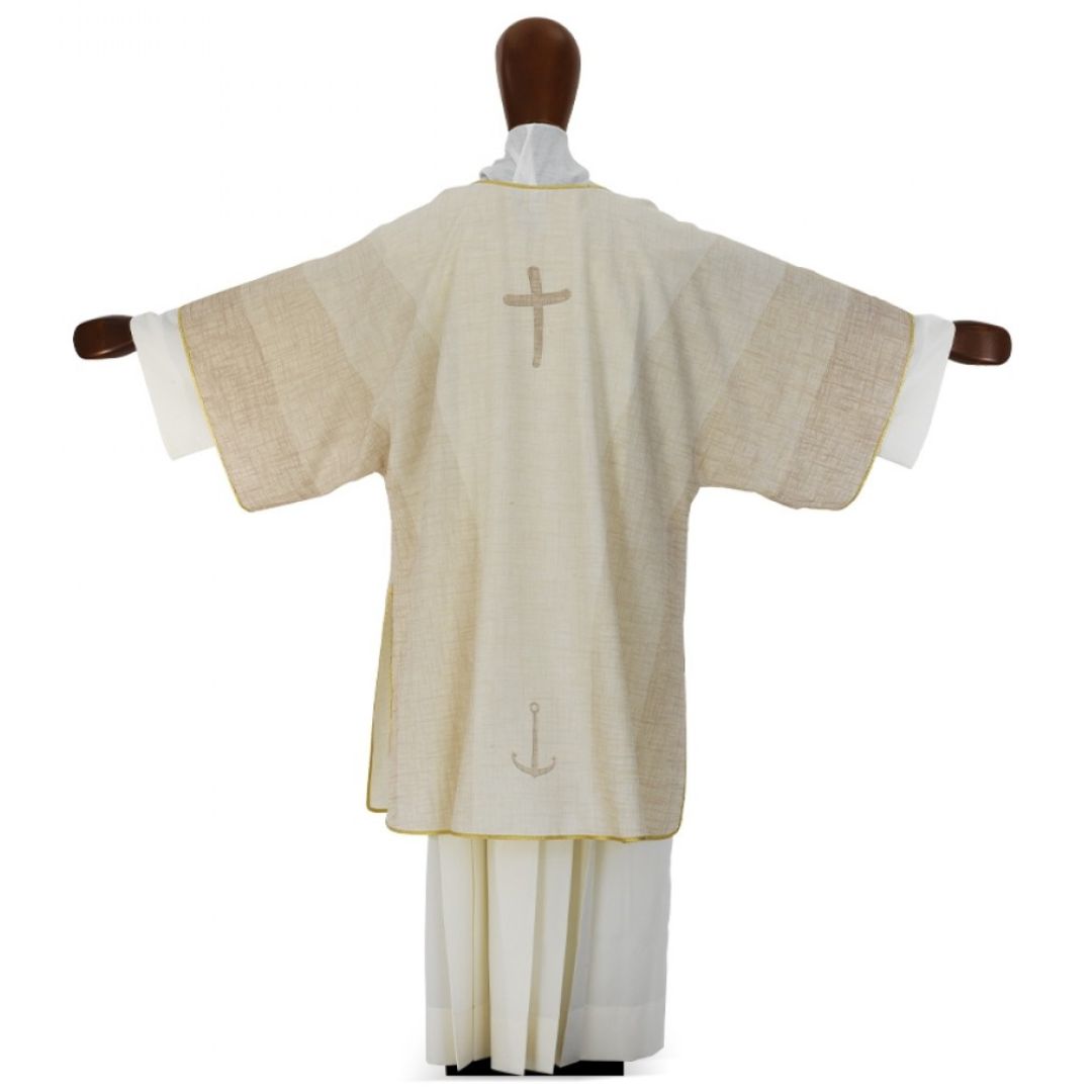 Dalmatic with the official logo of the Jubilee 2025. Made in Italy and sold by The Clergy Store