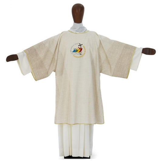 Dalmatic with the official logo of the Jubilee 2025. Made in Italy and sold by The Clergy Store