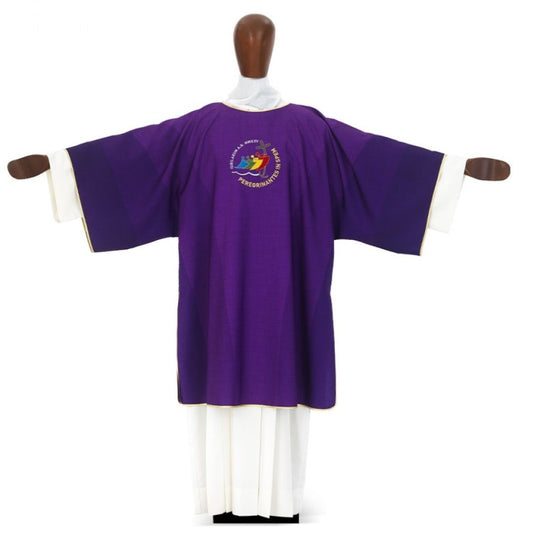 Dalmatic with the official logo of the Jubilee 2025. Made in Italy and sold by The Clergy Store