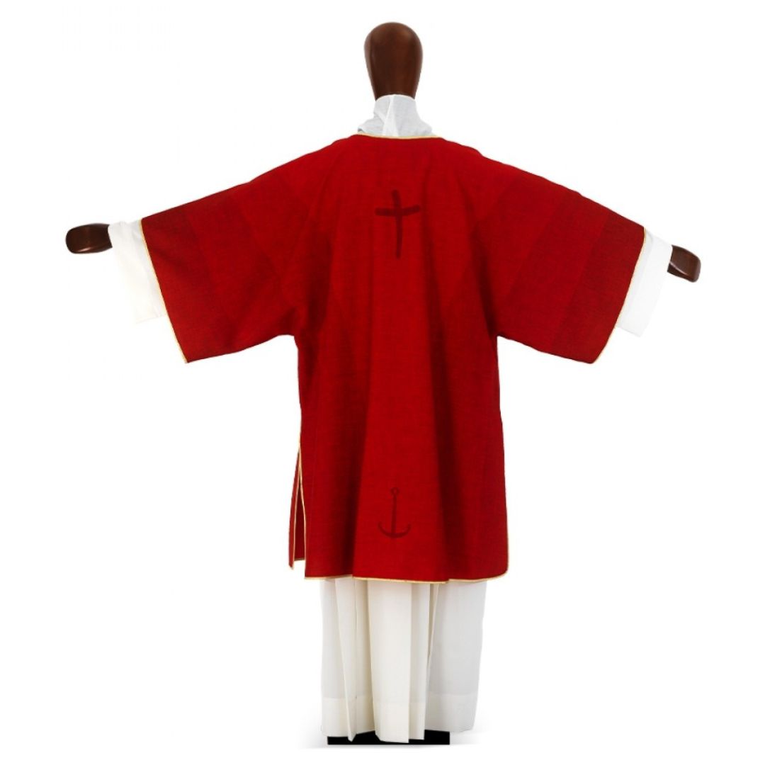 Dalmatic with the official logo of the Jubilee 2025. Made in Italy and sold by The Clergy Store