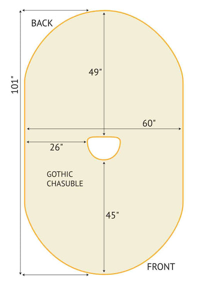 Pattern of gothic chasuble