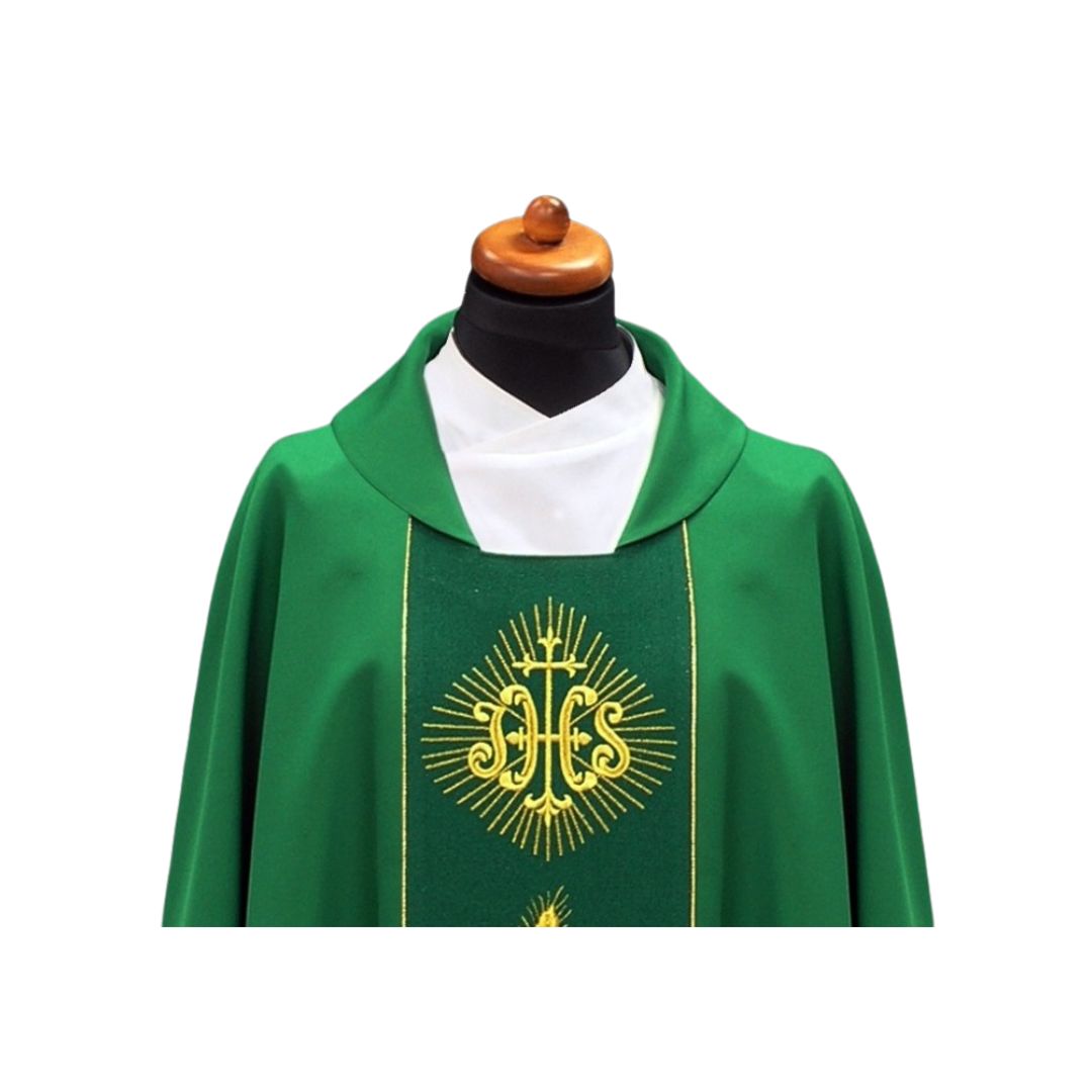 Chasuble with Eucharist embroidery. Made in Poland and sold by the Clergy Store