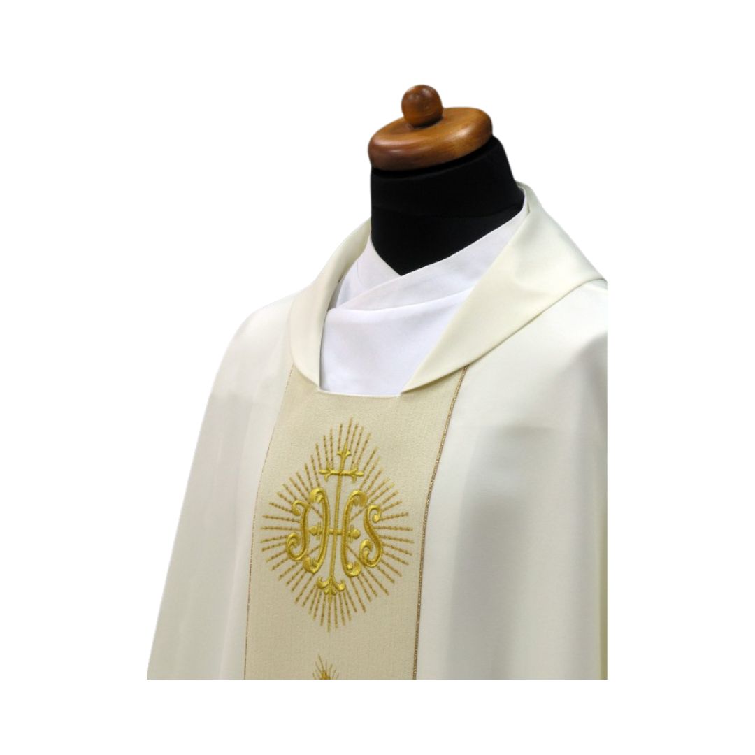 Chasuble with Eucharist embroidery. Made in Poland and sold by the Clergy Store