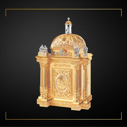 Gothic Cathedral Tabernacle Made in Spain  #4129 sold by The Clergy Store