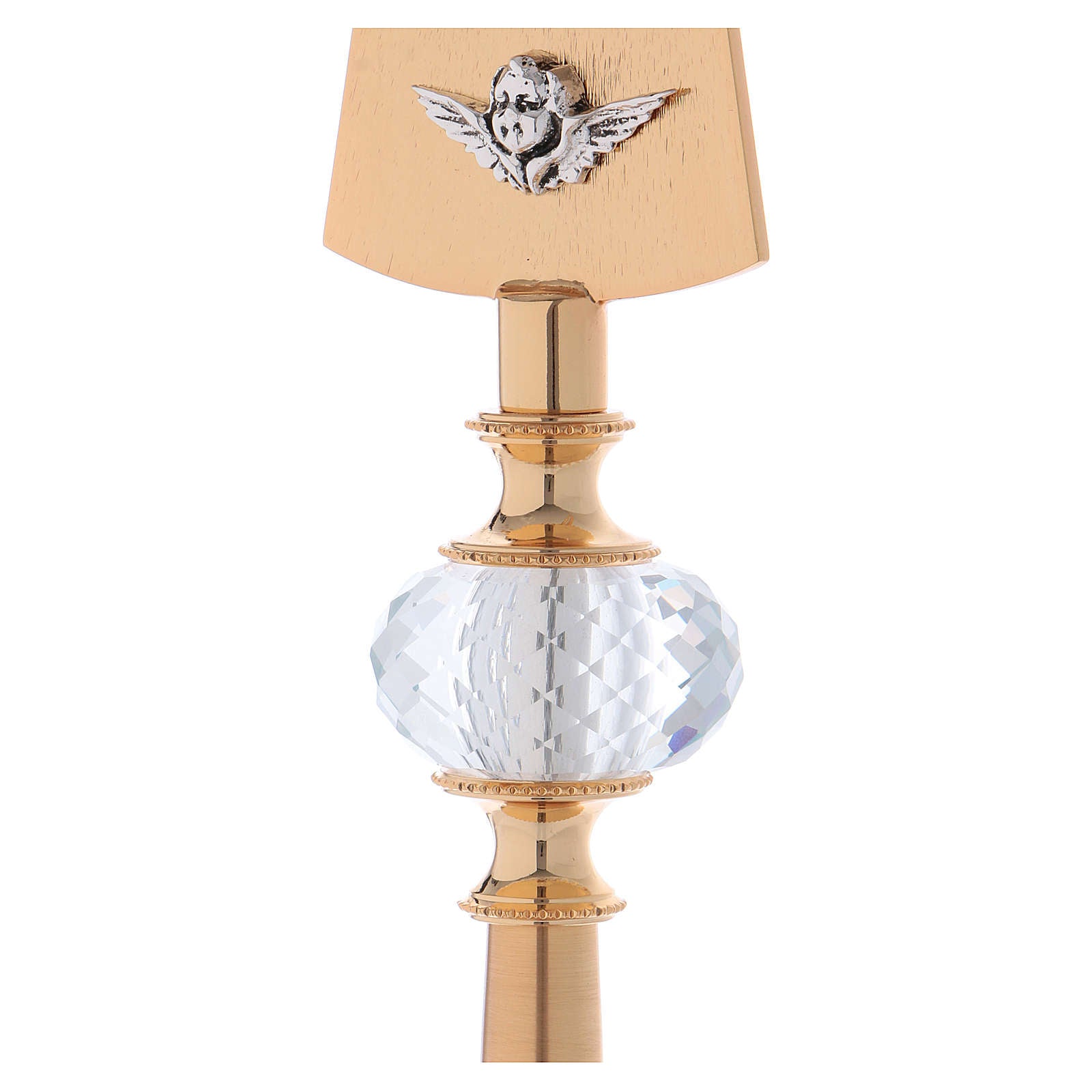 Monstrance with Swarvoski stones and crystal knot style OS-11 made by Napoletana Arte Sacra Italy