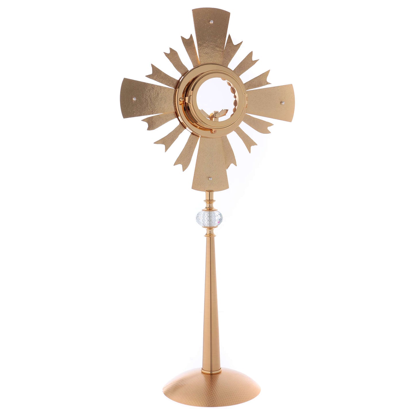 Monstrance with Swarvoski stones and crystal knot style OS-11 made by Napoletana Arte Sacra Italy