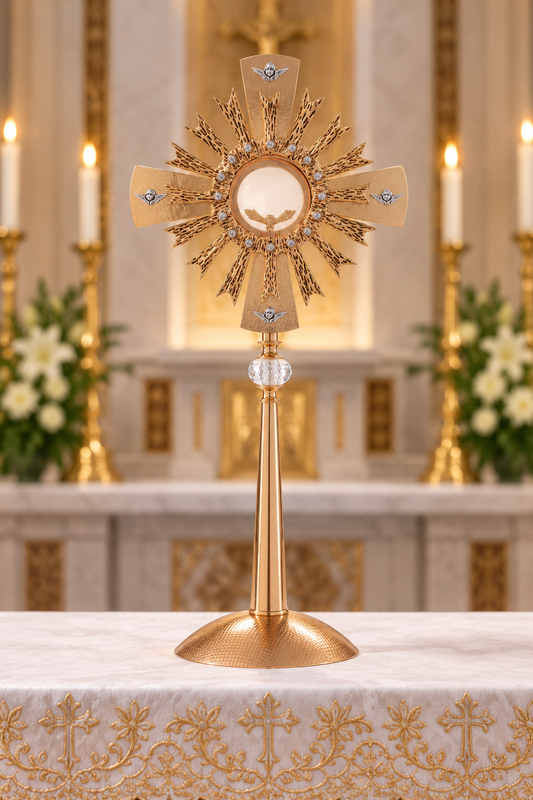 Monstrance with Swarovski Stones & Crystal Node