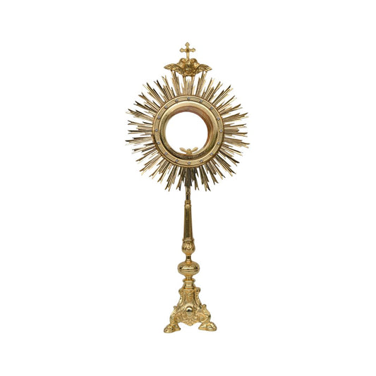 Monstrance with white swarovski stones style OS-17 made by Napoletana Arte Sacra Italy