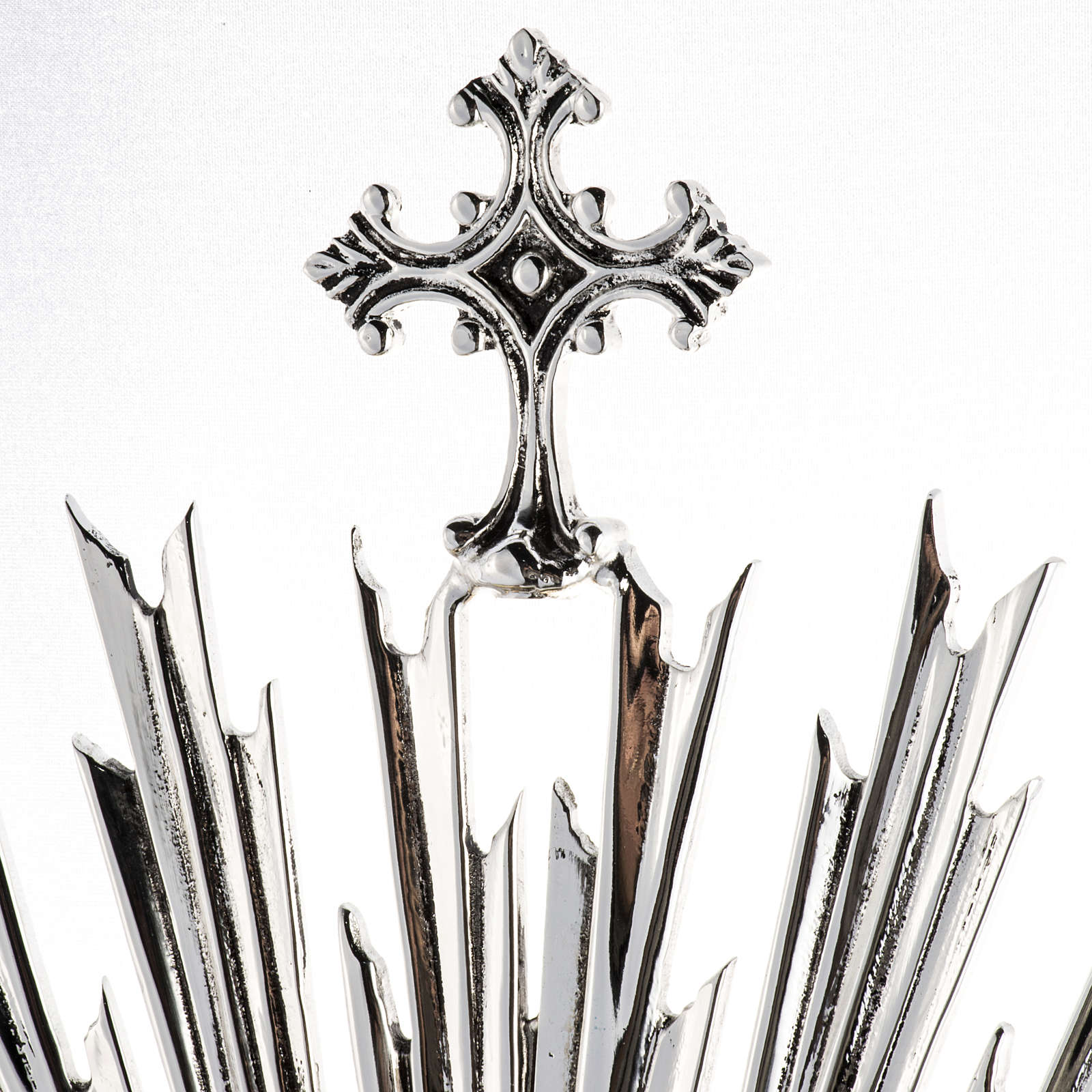 Monstrance with Angels and Leaves silver plated style OS-18 made by Napoletana Arte Sacra Italy