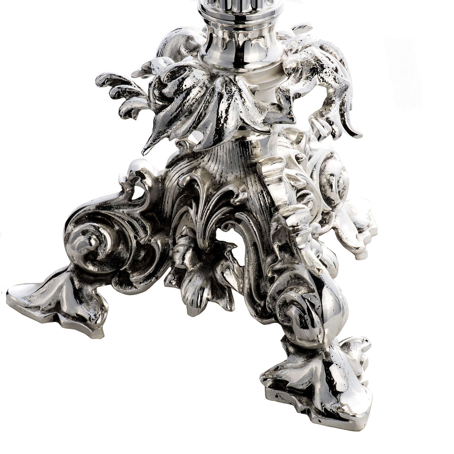 Monstrance with Angels and Leaves silver plated style OS-18 made by Napoletana Arte Sacra Italy