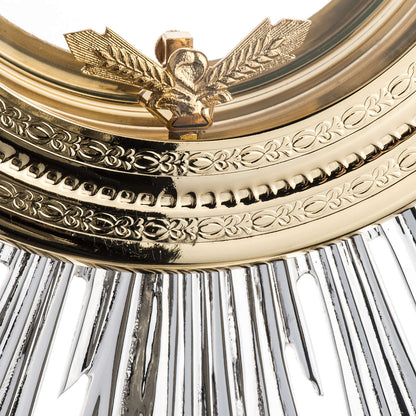 Monstrance with Angels and Leaves silver plated style OS-18 made by Napoletana Arte Sacra Italy