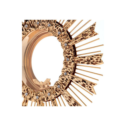 Monstrance with swarovski white stones style OS-20 made by Napoletana Arte Sacra Italy