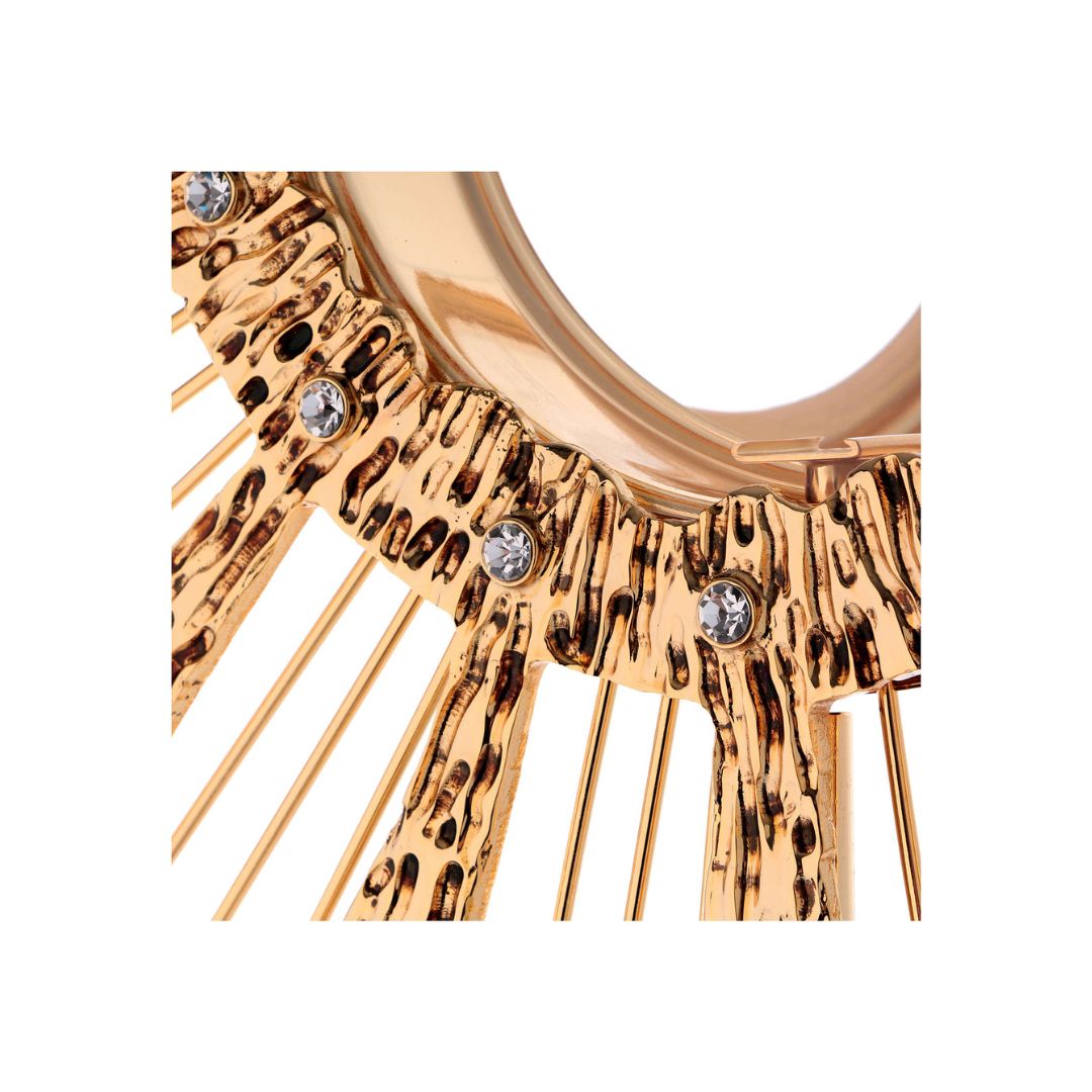 Monstrance with swarovski white stones style OS-20 made by Napoletana Arte Sacra Italy