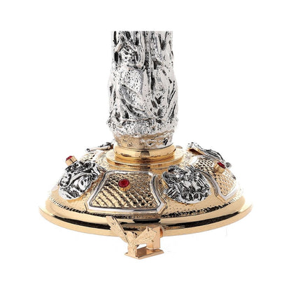 Monstrance with Angels and Swarovski Stones. Style OS-31. Made by Napoletana Arte Sacra Italy