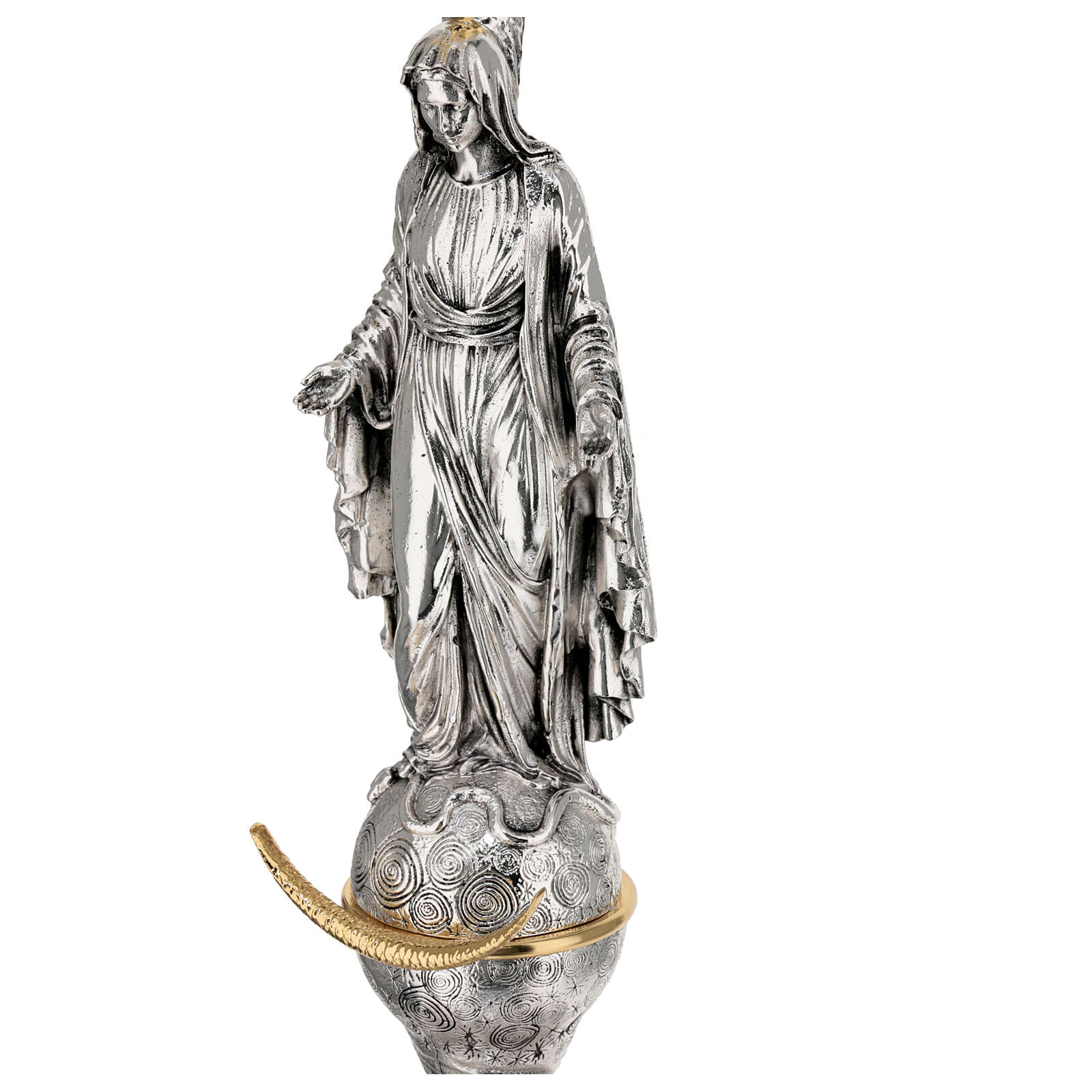 Monstrance with Virgin Mary and Blue Stones style OS-40 made by Napoletana Arte Sacra Italy