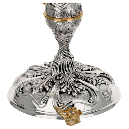 Monstrance with Virgin Mary and Blue Stones style OS-40 made by Napoletana Arte Sacra Italy