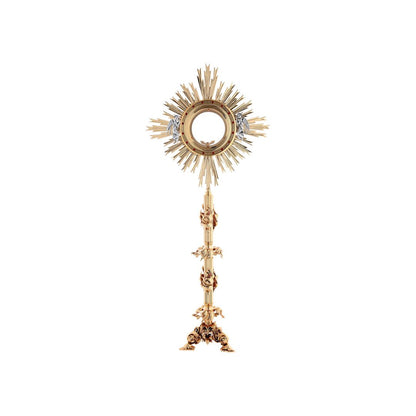 Monstrance with Angels and swaroski stones. Style# OS-42. Made by Napoletana Arte Sacra Italy