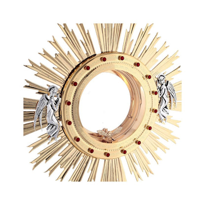Monstrance with Angels and swaroski stones. Style# OS-42. Made by Napoletana Arte Sacra Italy