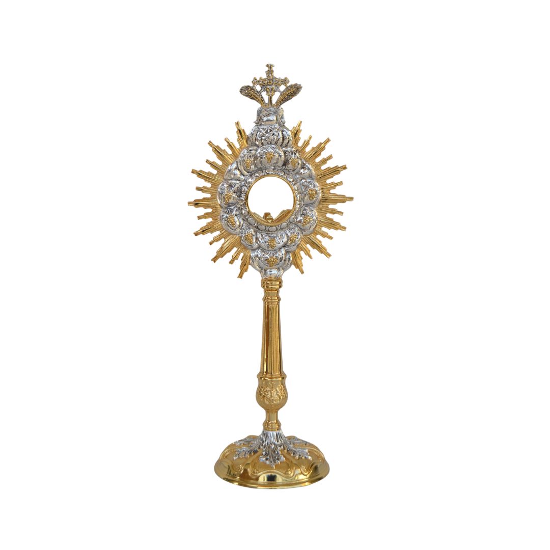 Monstrance Baroque style OS-5 made by Napoletana Arte Sacra Italy