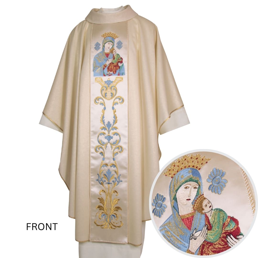 Chasuble Our Lady Of Perpetual Help Made in Italy and sold by The Clergy Store