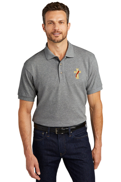 deacon polo shirt in grey