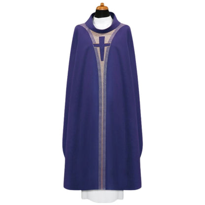 Monastic chasuble with embroidered cross Made in Poland and sold by The Clergy Store