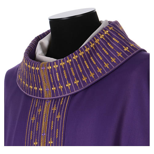 Detailed collar embroidery for chasuble