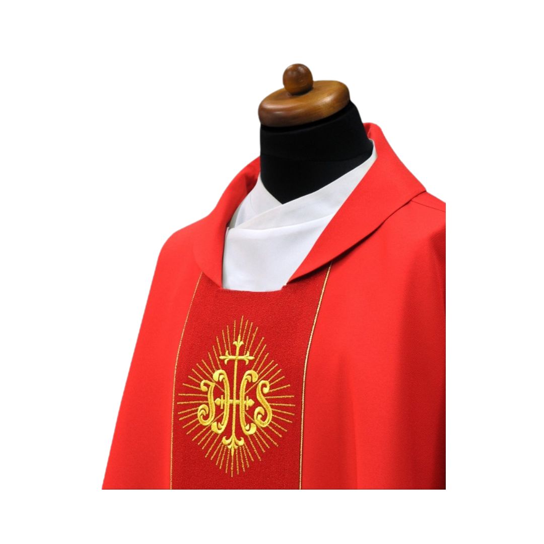 Chasuble with Eucharist embroidery. Made in Poland and sold by the Clergy Store