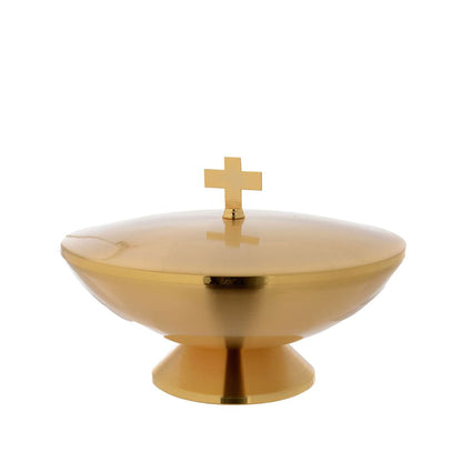 Baptismal font in gold finish made in Italy and sold by The Clergy Store