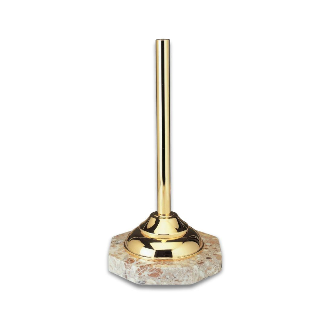 Processional Cross Base in Gold Satin finish and Marble bottom. Made in Italy and sold by The Clergy  Store