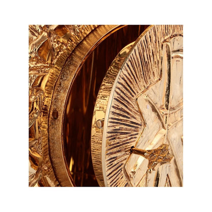 Wall Tabernacle with Chi Rho 24K-Gold & Silver plated. Single door. Made by Napoletana Arte Sacra 