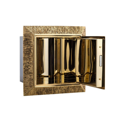 Wall Tabernacle with  image of Jesus in 24k Gold Plated. Single door. Made by Napoletana Arte Sacra Italy